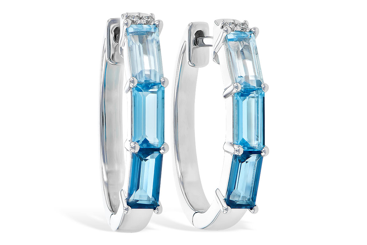 D309-11867: EARR 2.51 BLUE TOPAZ 2.55 TGW
