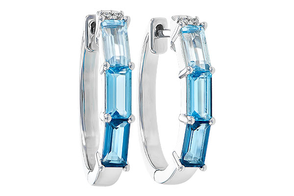 D309-11867: EARR 2.51 BLUE TOPAZ 2.55 TGW