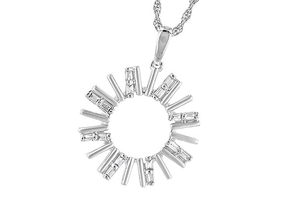 D309-13695: NECK .14 TW BAGUETTES