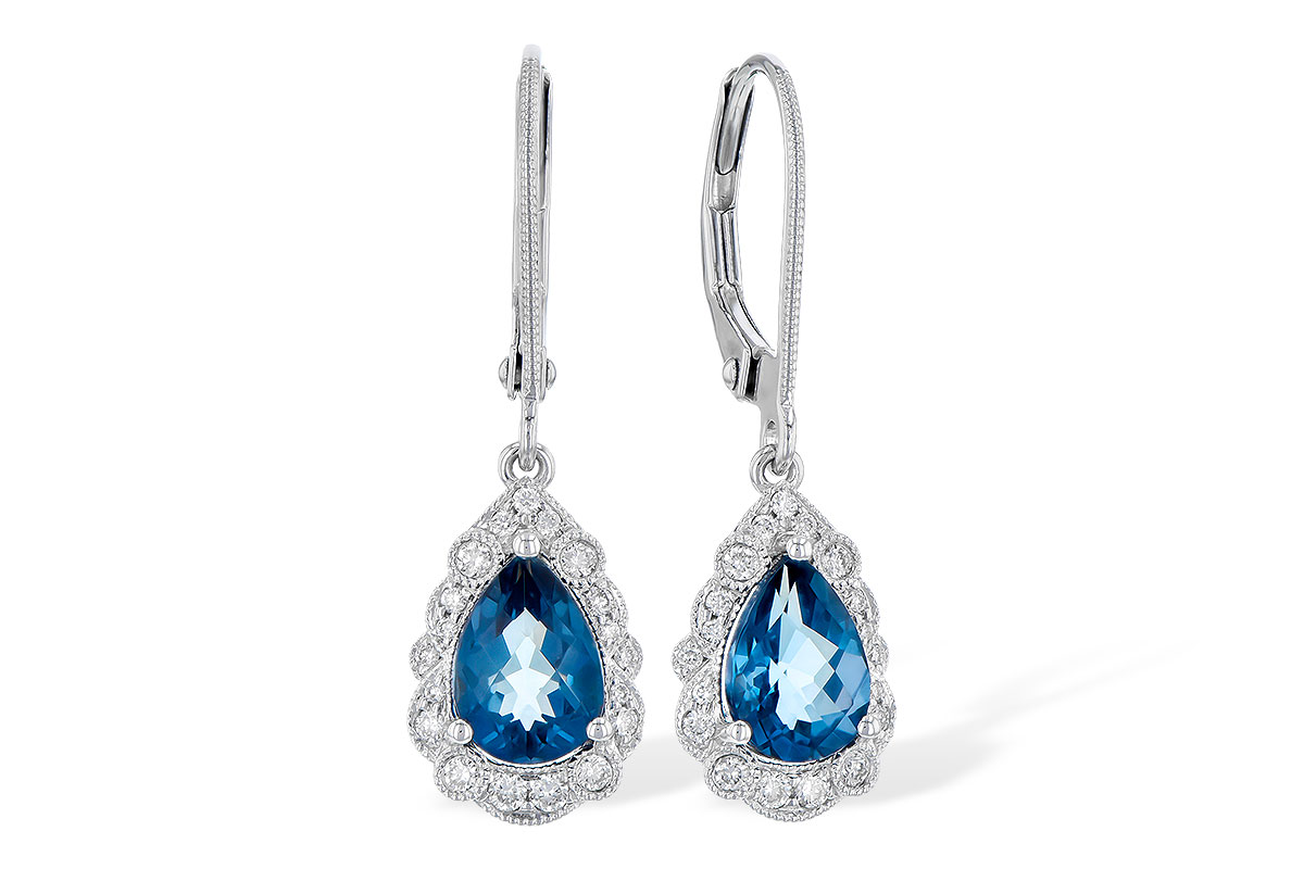 D309-16449: EARR 1.48 TW LONDON BLUE TOPAZ 1.63 TGW