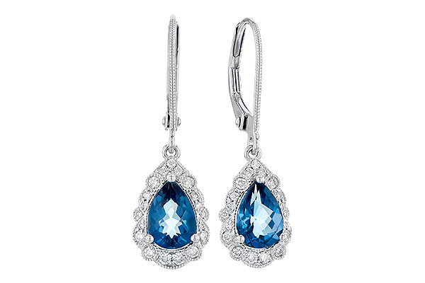 D309-16449: EARR 1.48 TW LONDON BLUE TOPAZ 1.63 TGW