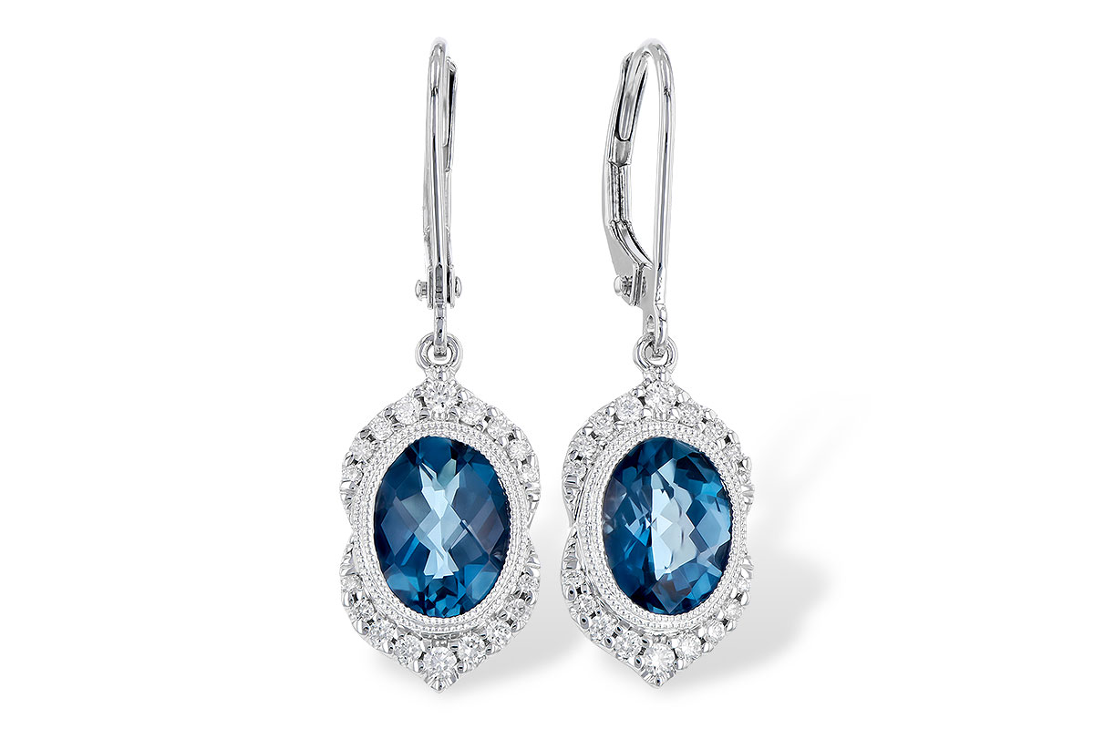 D309-17340: EARR 2.45 LONDON BLUE TOPAZ 2.64 TGW