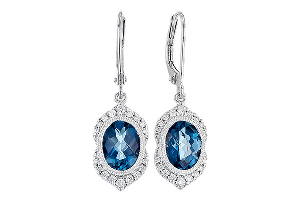 D309-17340: EARR 2.45 LONDON BLUE TOPAZ 2.64 TGW