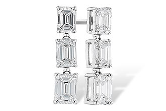 D310-00986: EARRINGS 1.12 TW EMERALD CUTS
