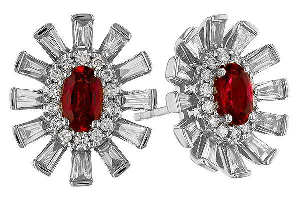 D310-07295: EARR .58 TW RUBY 1.30 TGW (5x3MM RUBY)