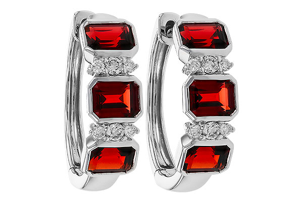 D310-92786: EARRING 1.50 TW GARNET 1.61 TGW