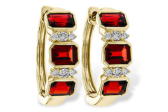 D310-92786: EARRING 1.50 TW GARNET 1.61 TGW
