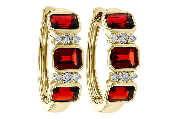D310-92786: EARRING 1.50 TW GARNET 1.61 TGW