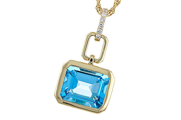 D310-94631: NECKLACE 3.26 BLUE TOPAZ 3.30 TGW (10x8MM BT)