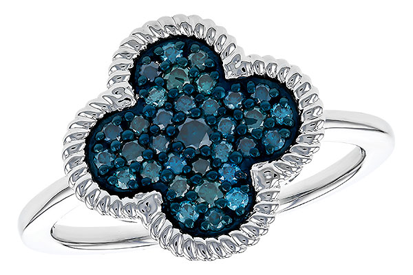 D310-95531: LDS DIA RG .33 TW BLUE DIAMONDS