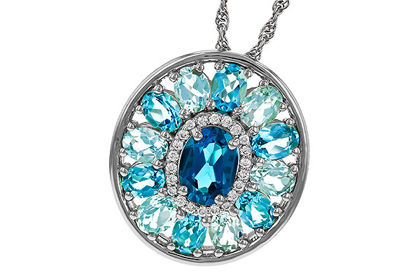 D310-97340: NECK 3.02 TW BLUE TOPAZ 3.10 TGW (7x5MM LBT CTR)