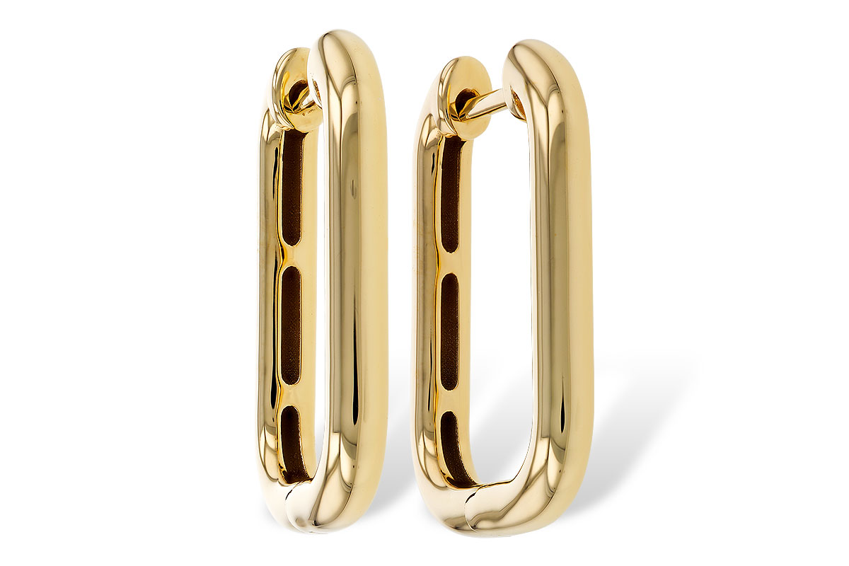 D310-97358: GOLD EARRINGS (23MM)