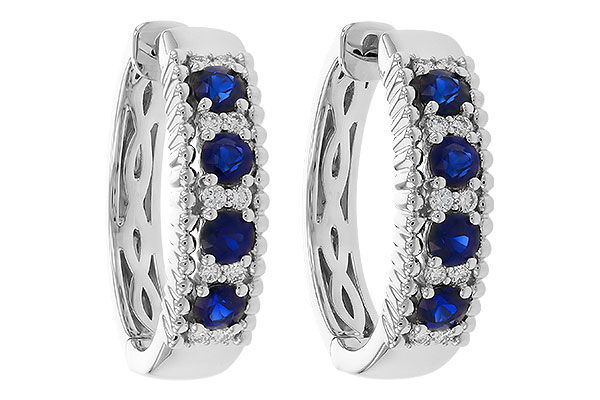 D310-99158: EARRINGS .56 TW SAPP .68 TGW