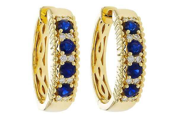 D310-99158: EARRINGS .56 TW SAPP .68 TGW