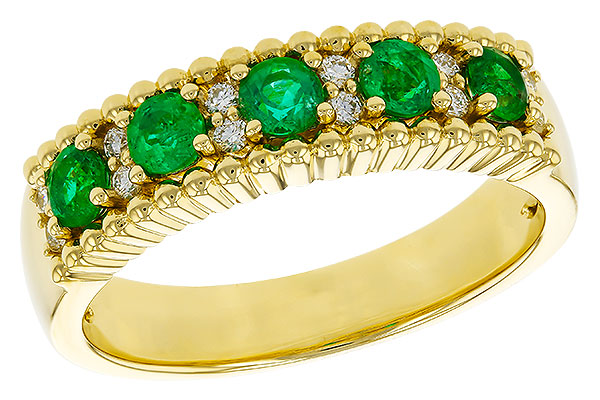 D310-99167: LDS WED RG .48 TW EMERALD .60 TGW