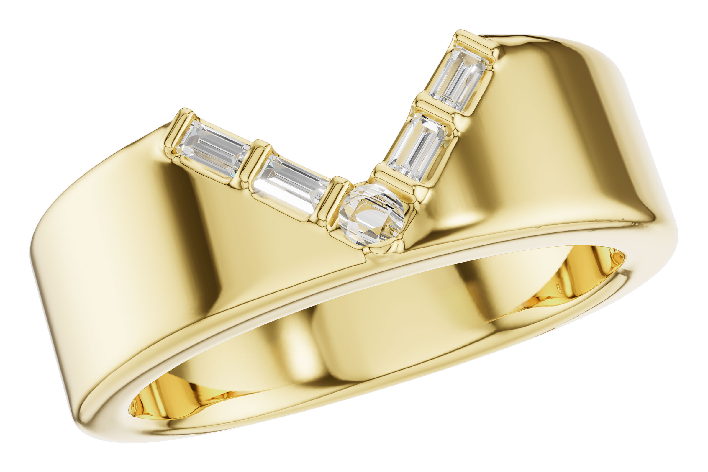 D311-82758: LDS DIA WED RG .07 BAGUETTE .11 TW