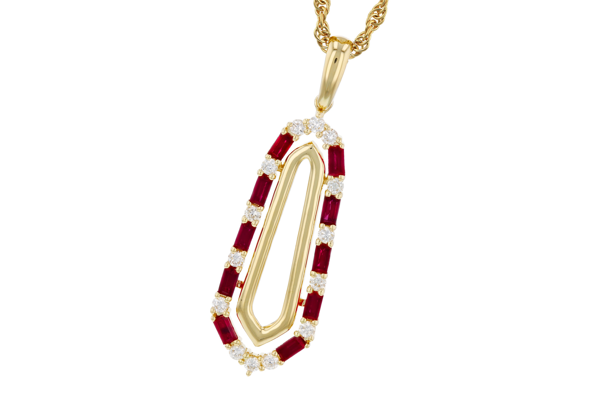 D311-84586: NECKLACE .72 TW RUBY .92 TGW