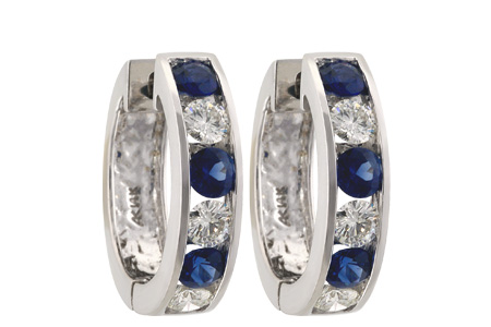 E037-30004: EARRINGS 1.22 SAPH 2.06 TGW