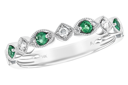 E220-98267: LDS WED RG .15 EMERALD .21 TGW
