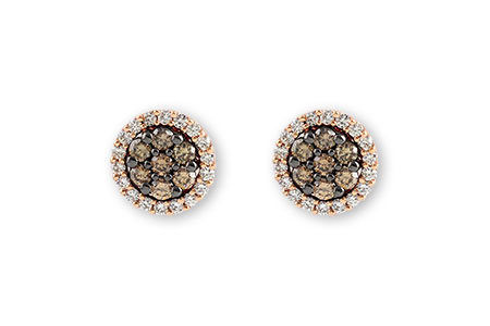E222-80013: EARR .39 BROWN DIA .64 TW