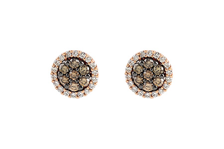 E222-80013: EARR .39 BROWN DIA .64 TW