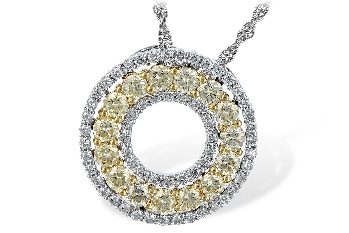 E225-47304: NECK 1.08 YELLOW DIAS 1.55 TW