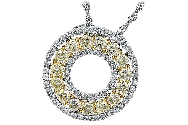 E225-47304: NECK 1.08 YELLOW DIAS 1.55 TW