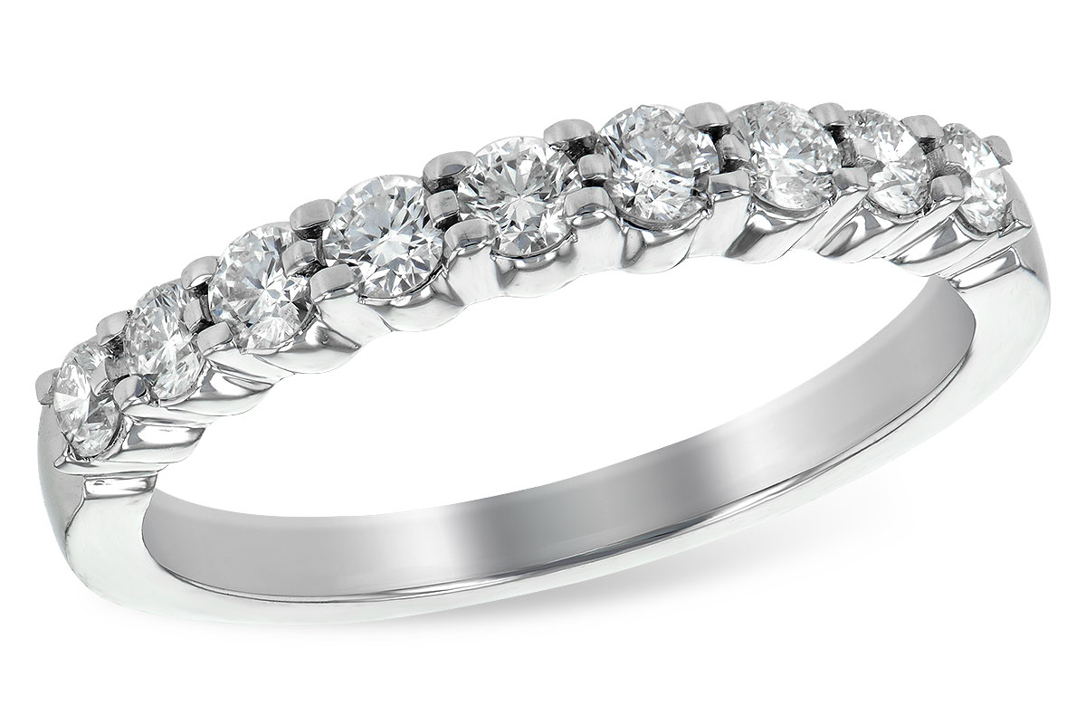 E225-50049: LDS WED RG .50 TW (9 STONES)