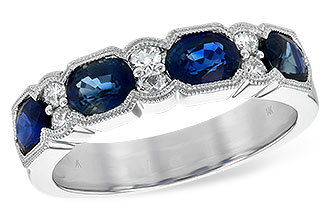 E225-53713: LDS WED RG 1.72 SAPPHIRE 1.90 TGW (5x4MM SAPP)
