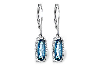 E226-41849: EARR 2.10 LONDON BLUE TOPAZ 2.28 TGW