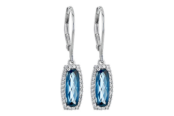 E226-41849: EARR 2.10 LONDON BLUE TOPAZ 2.28 TGW