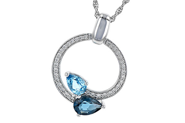 E226-42767: NECK 1.22 BLUE TOPAZ 1.40 TGW