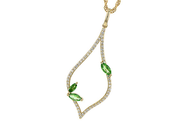 E226-42804: NECK .35 GREEN GARNET .55 TGW