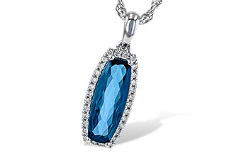 E226-43640: NECK 1.58 LONDON BLUE TOPAZ 1.70 TGW
