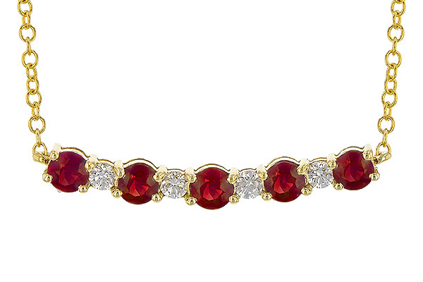 E226-44549: NECK .58 TW RUBY .70 TGW