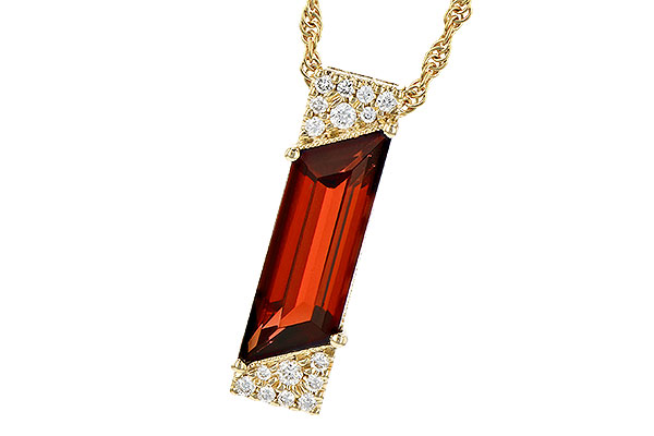 E309-12758: NECK 2.16 GARNET 2.25 TGW