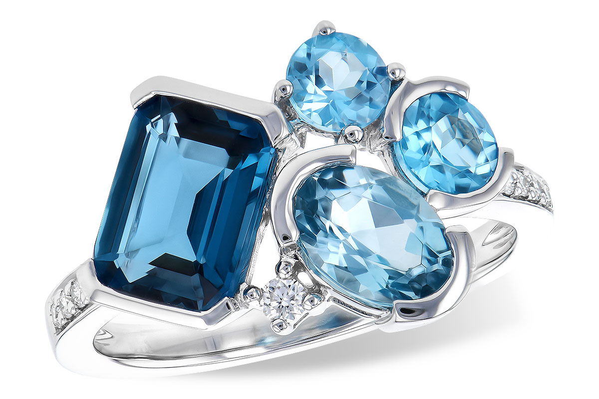 E309-15495: LDS RG 3.08 BLUE TOPAZ TW 3.15 TGW