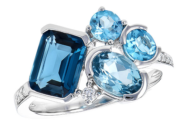 E309-15495: LDS RG 3.08 BLUE TOPAZ TW 3.15 TGW