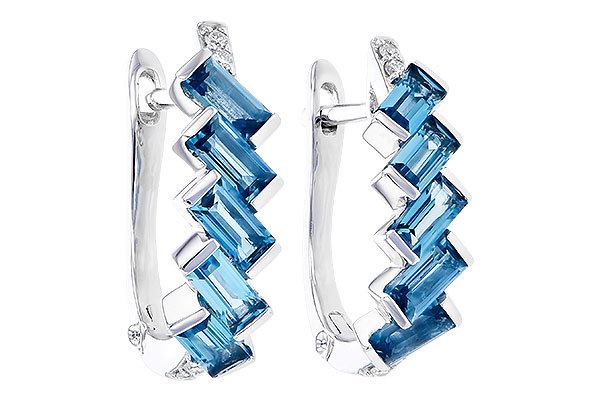 E309-16422: EARR 1.45 LONDON BLUE TOPAZ 1.50 TGW