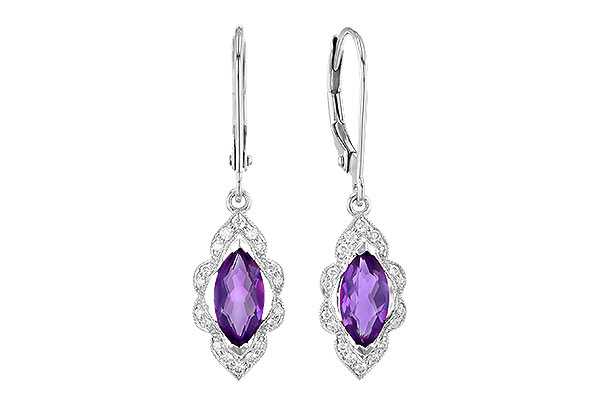 E309-17276: EARR .92 TW AMETHYST 1.07 TGW