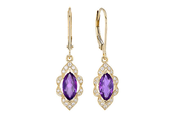 E309-17276: EARR .92 TW AMETHYST 1.07 TGW