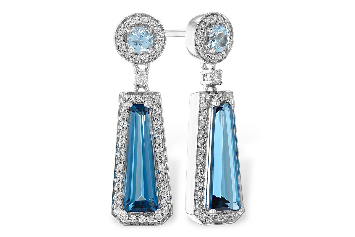 E310-03695: EARR 2.28 TW BLUE TOPAZ 2.54 TGW