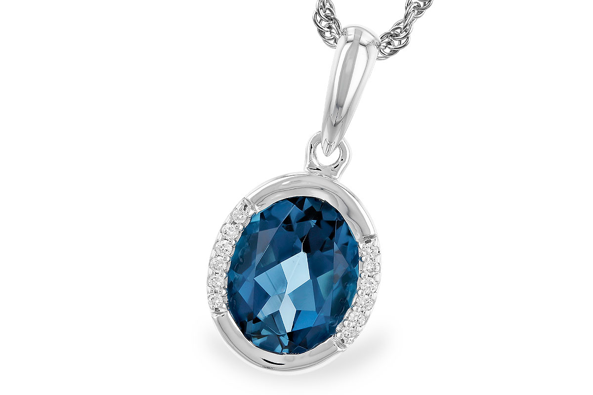 E310-03704: NECK 1.90 TW LONDON BLUE TOPAZ 1.93 TGW (9x7 LBT)
