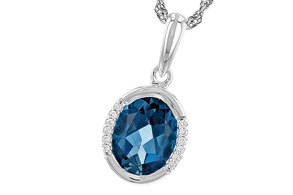 E310-03704: NECK 1.90 TW LONDON BLUE TOPAZ 1.93 TGW (9x7 LBT)