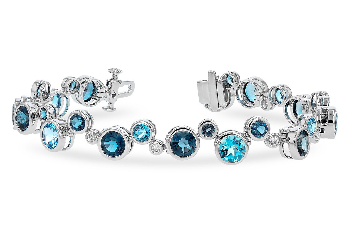 E310-04558: BRACELET 15.65 TW BLUE TOPAZ 15.95 TGW
