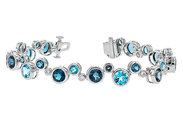 E310-04558: BRACELET 15.65 TW BLUE TOPAZ 15.95 TGW