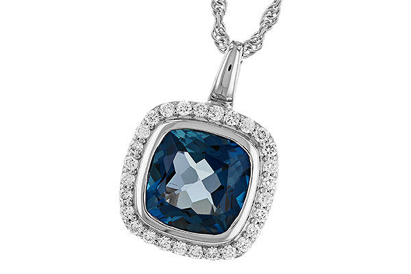 E310-06395: NECK 3.85 LONDON BLUE TOPAZ 4.15 TGW (9MM LBT)