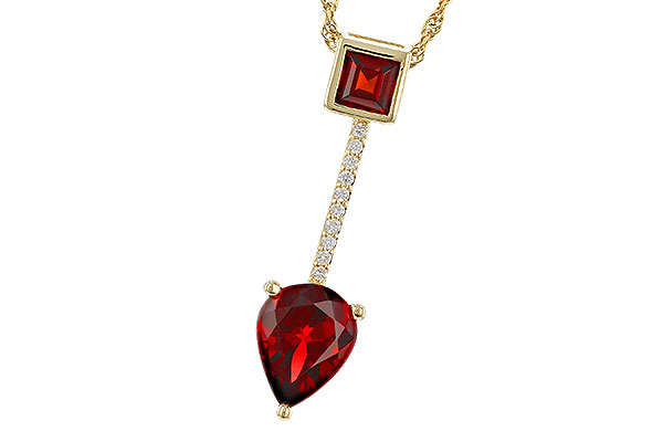 E310-92740: NECKLACE 2.15 GARNET 2.20 TGW