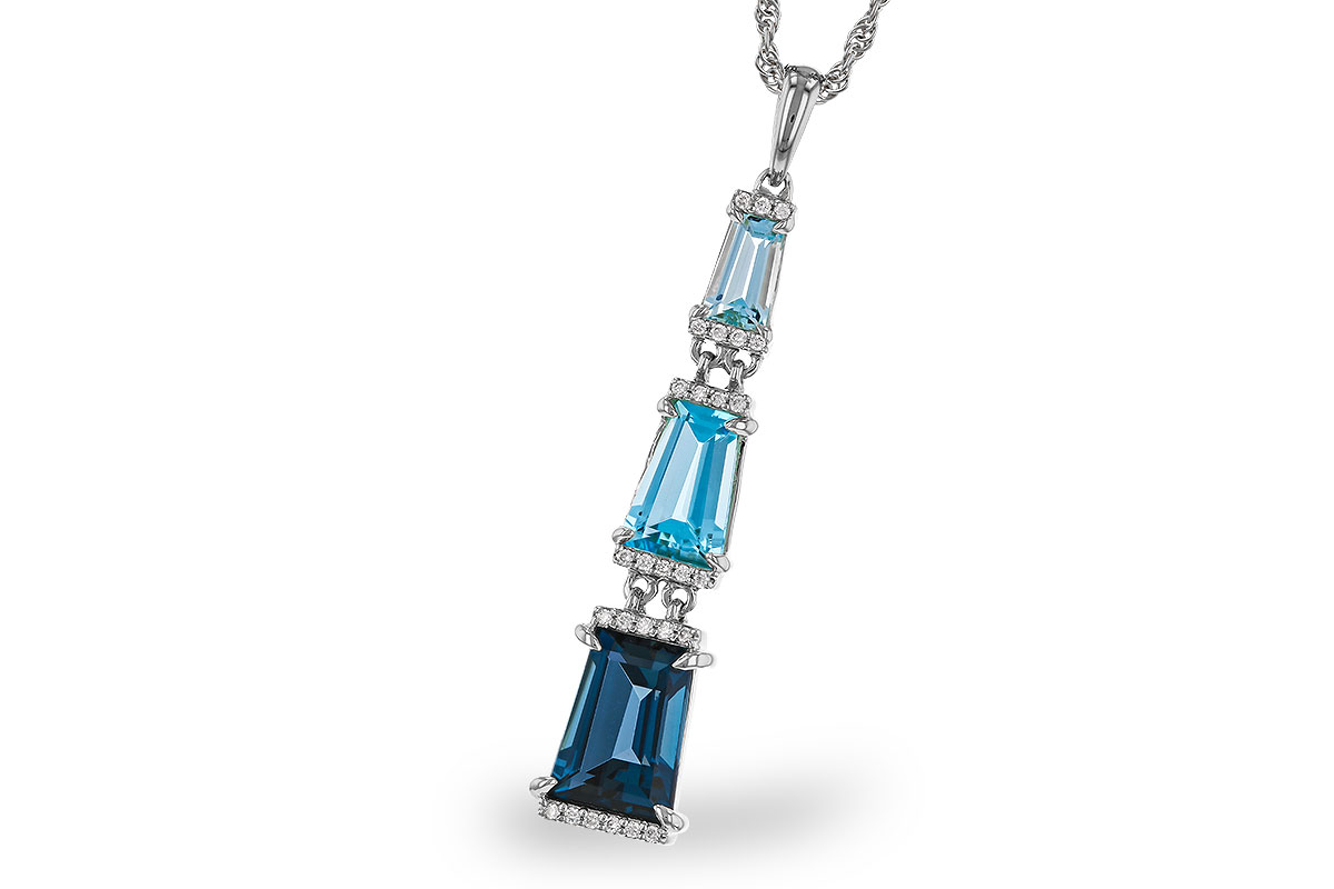 E310-94576: NECKLACE 2.60 TW BLUE TOPAZ 2.65 TGW