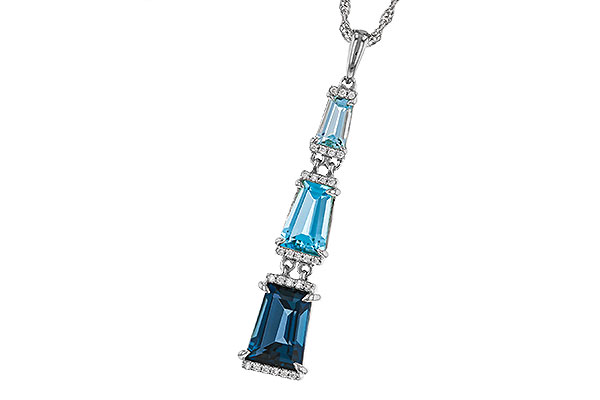 E310-94576: NECKLACE 2.60 TW BLUE TOPAZ 2.65 TGW